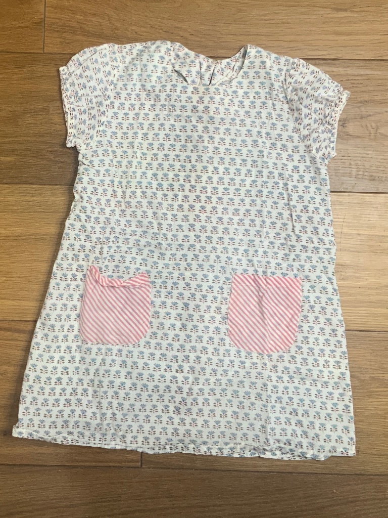 Muny Girls Flowered Cotton Dress Size 4